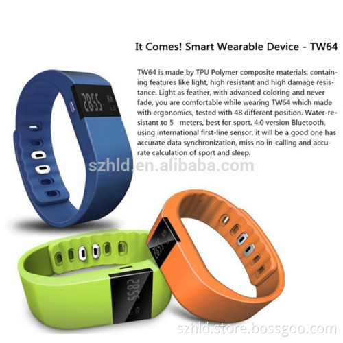 2017 Fashion TW64S top Smart sport Bracelet with heart-rate monitoring